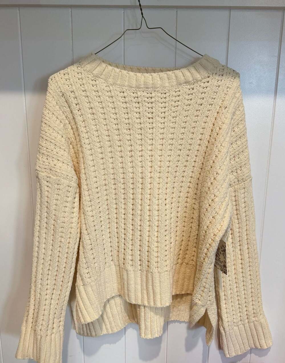 Pink Republic Ivory Chenille Chunky Knit Sweater Size Small